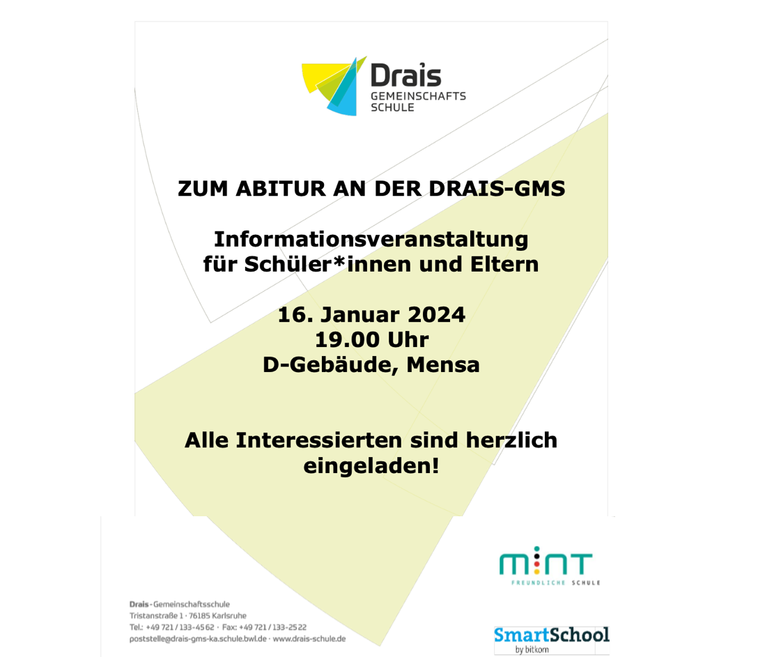 Di 16 01 2024 informationen zur drais oberstufe drais